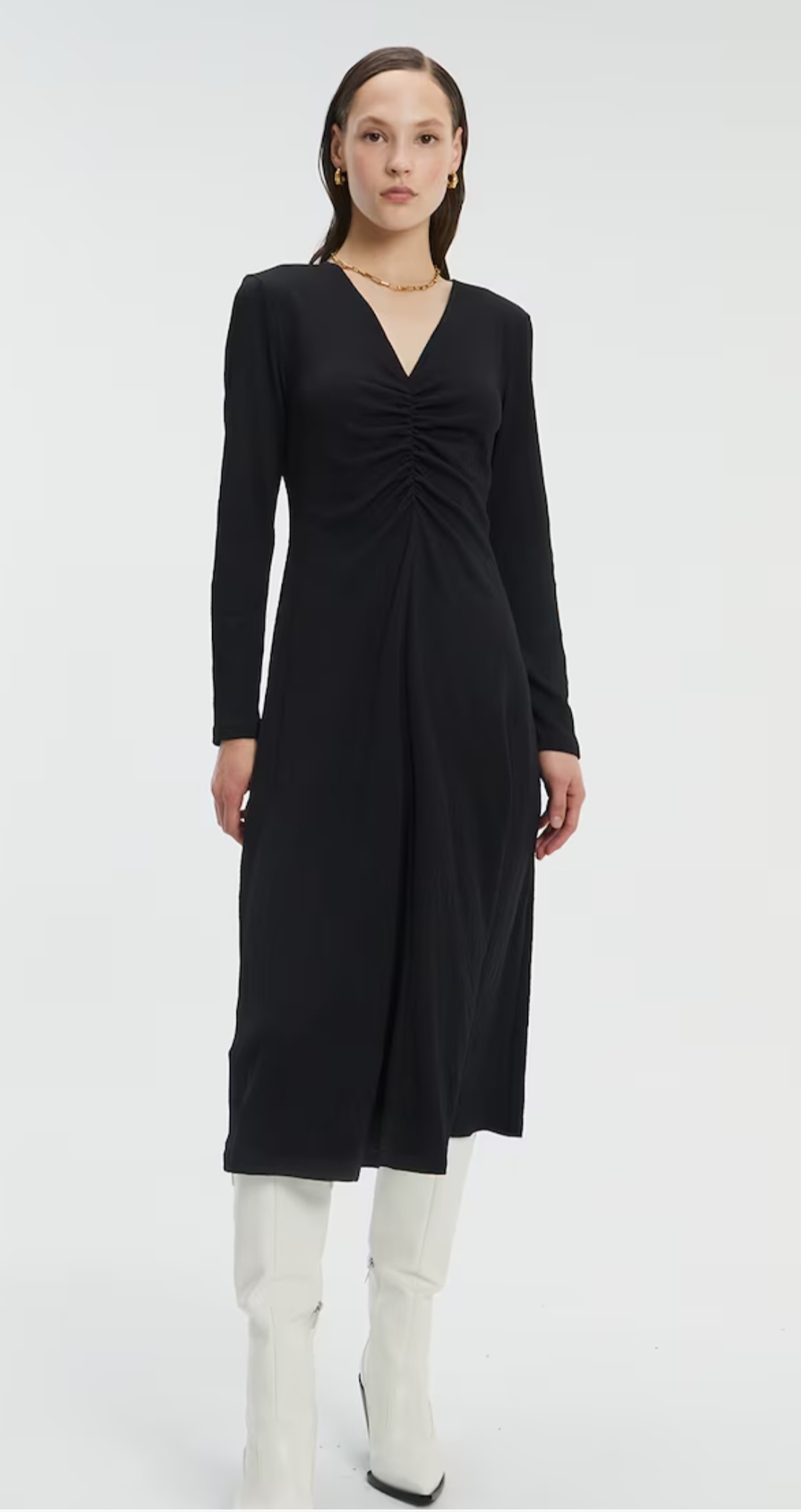 Vestido midi Andam negro