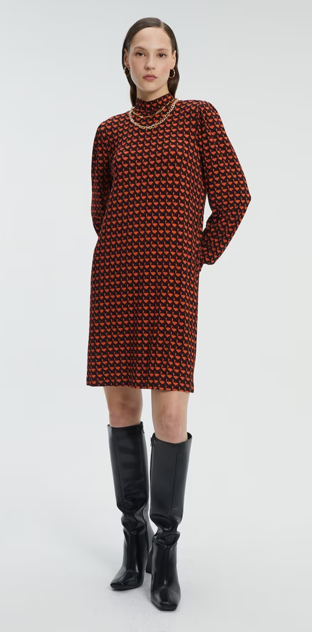 Vestido corto Andam naranja