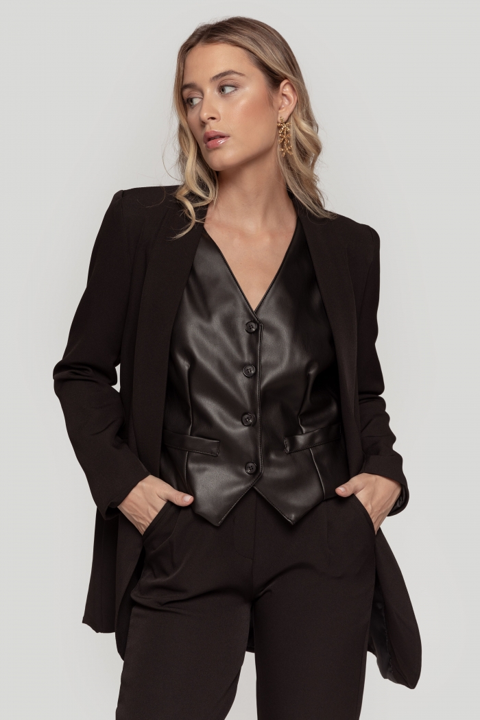Blazer armonías larga negra