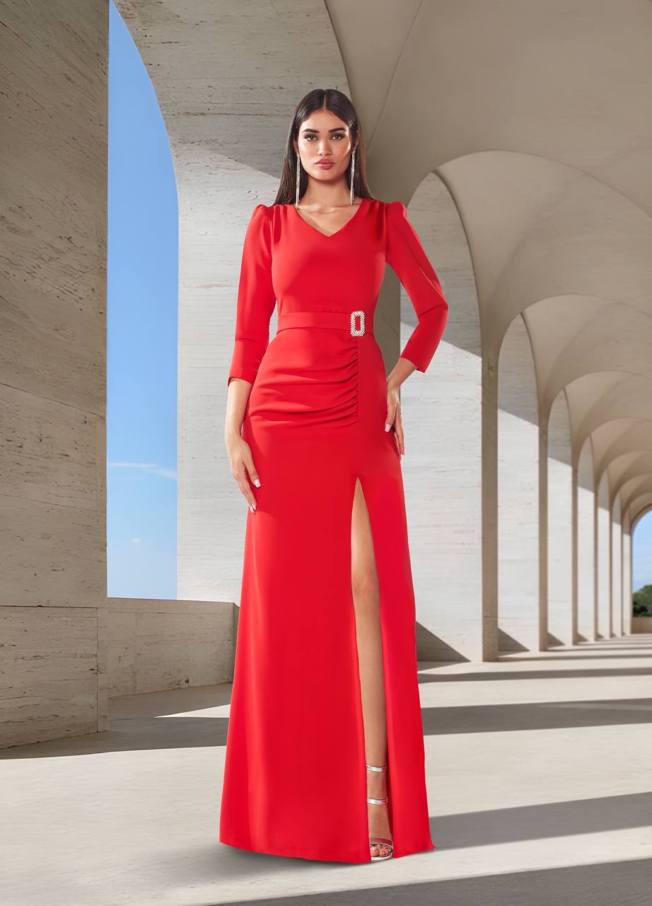 Vestido largo Nati Jimenez rojo