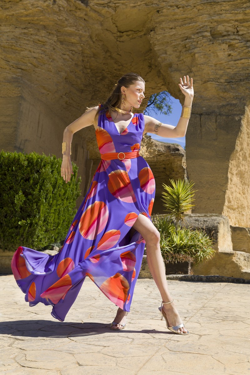 Vestido largo Olimara morado