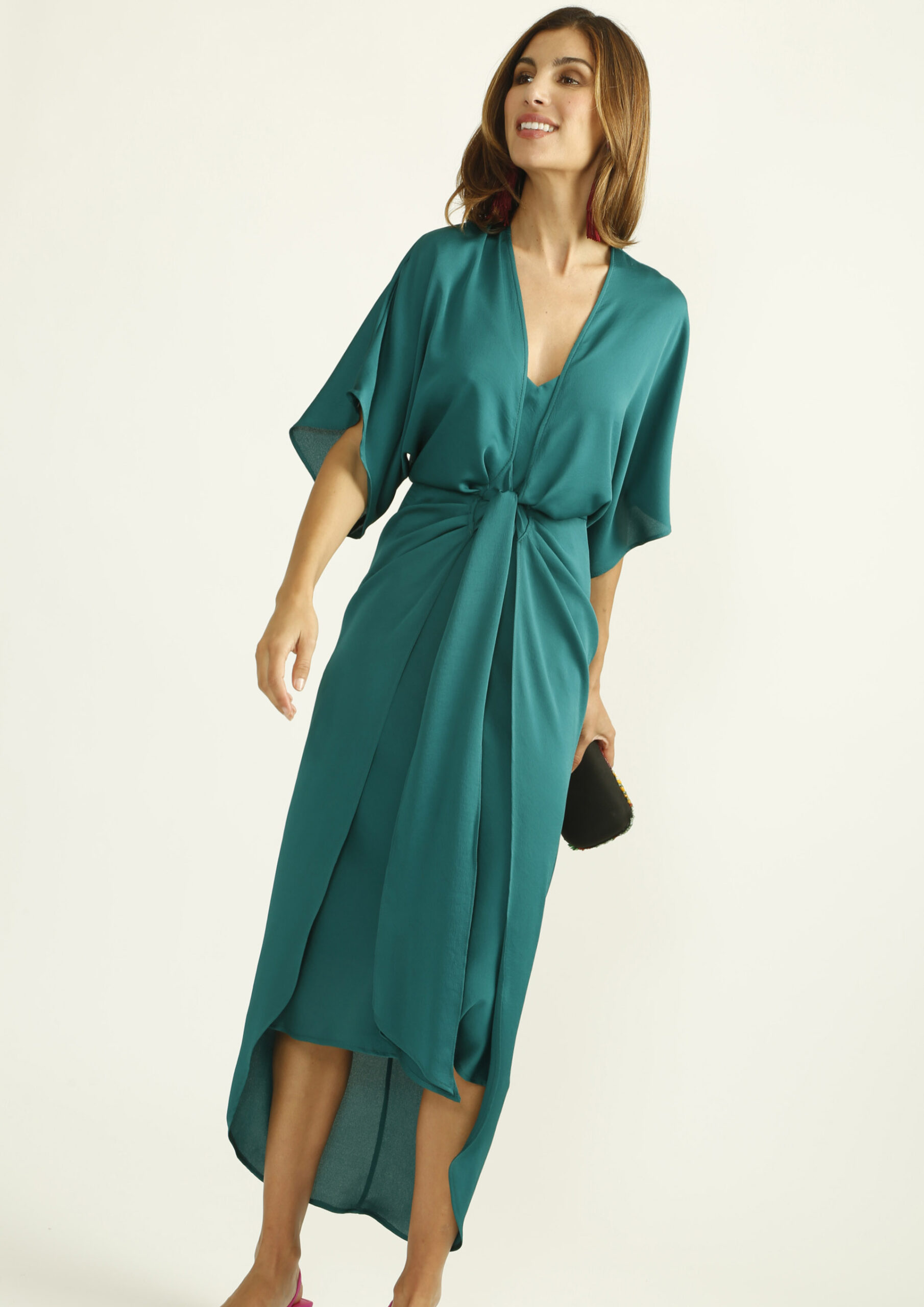 Vestido midi Alba Conde esmeralda