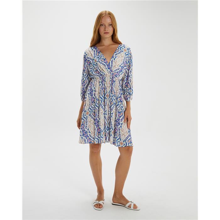 Vestido estampado Andam azul
