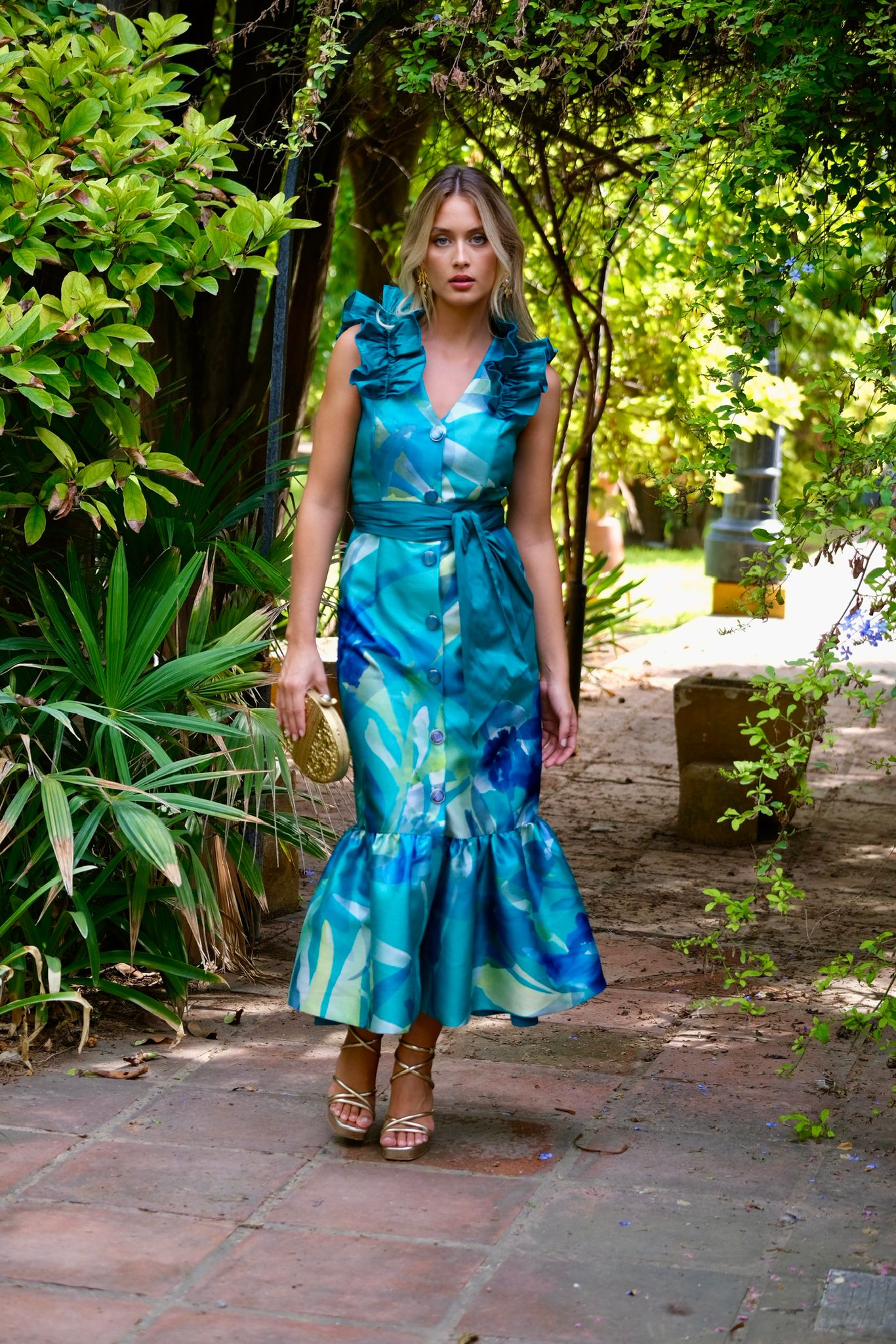 Vestido New Kate savage Seda y Color estampado
