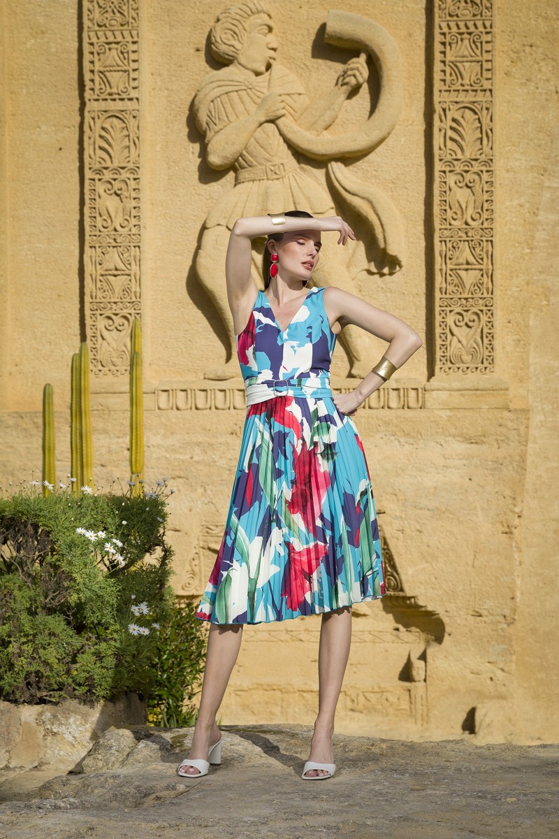 Vestido corto Olimara azul