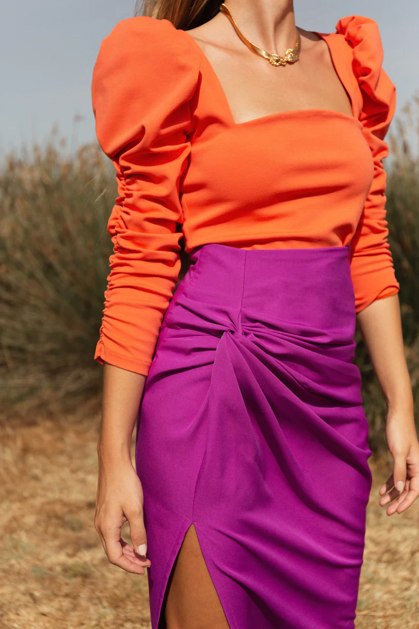 Falda Cremona miJimena morada