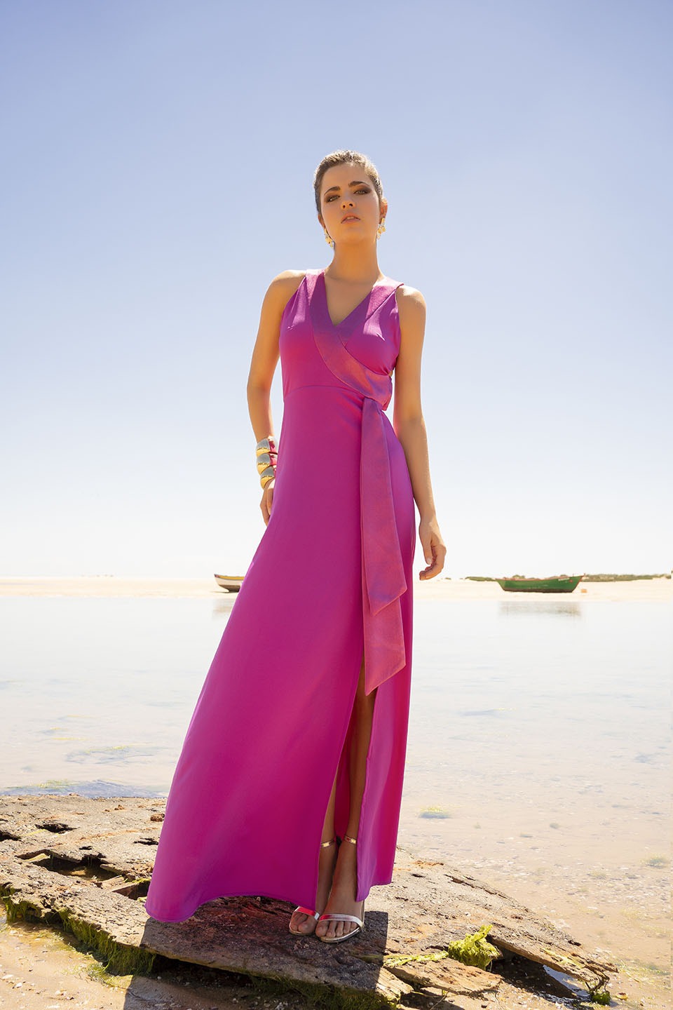 Vestido largo Anna Moon buganvilla