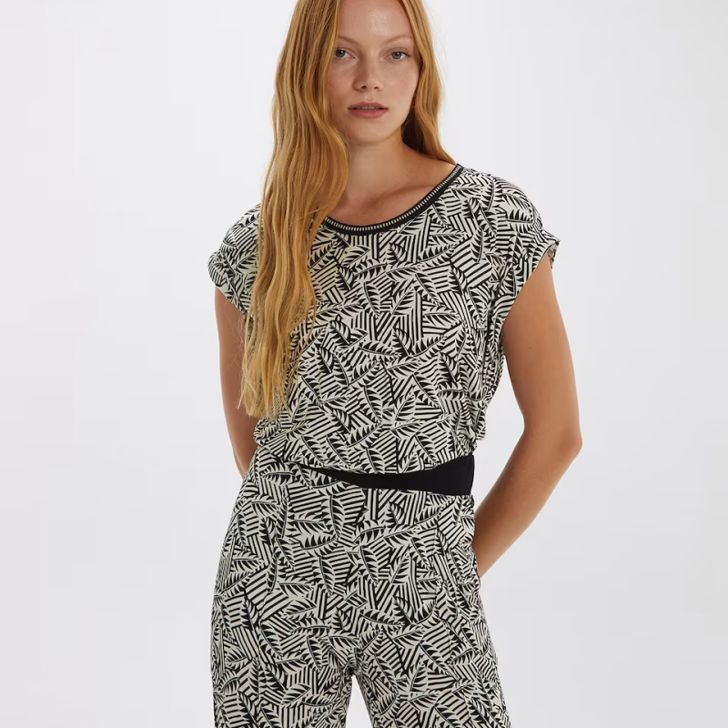 Camiseta estampada Andam negro