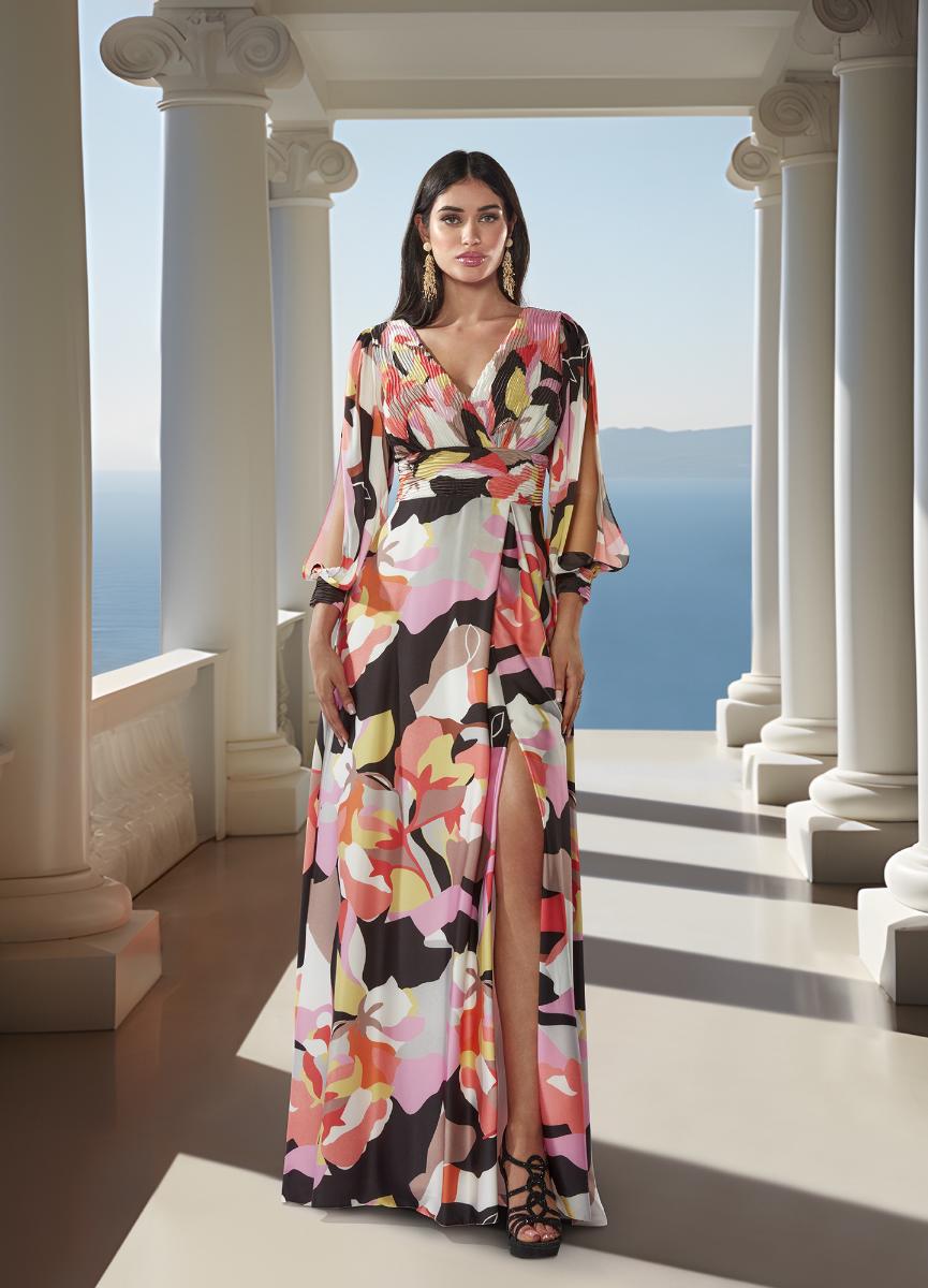 Vestido largo Nati Jiménez estampado