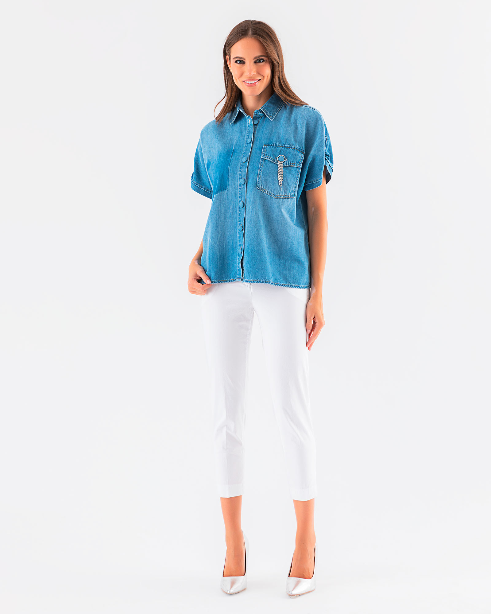 Camisa Vaquera Chiara Dalba azul