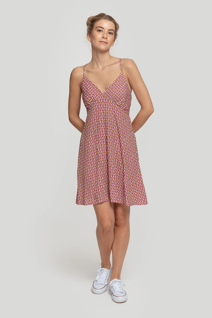 Vestido cruzado multicolor