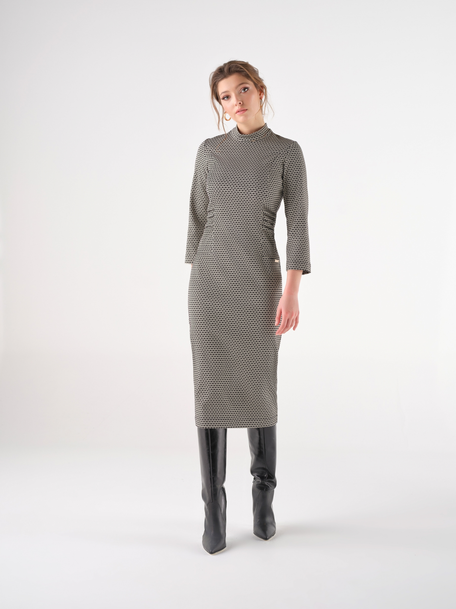 Vestido midi Cristina Barros estampado