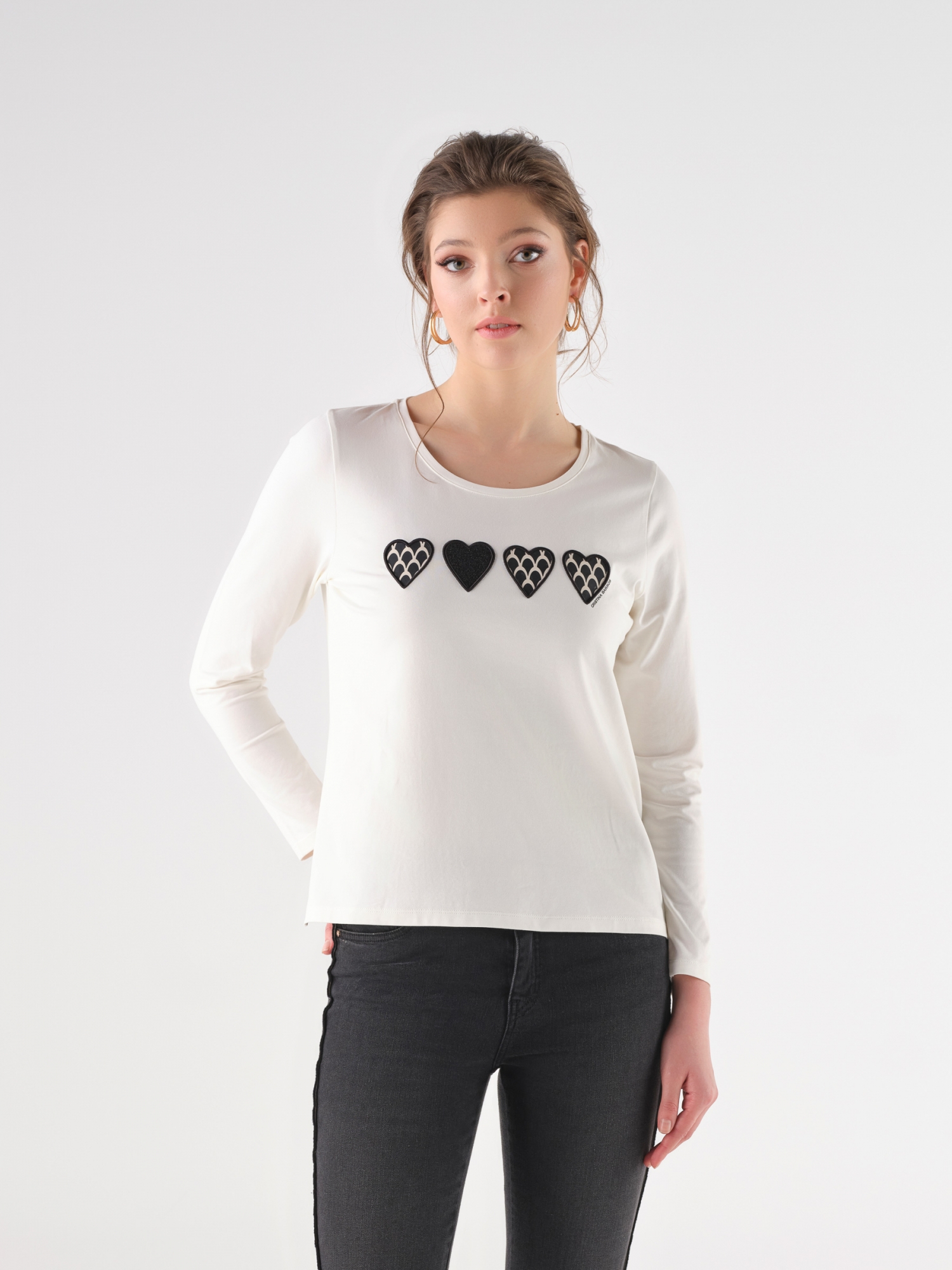 Camiseta Cristina Barros crudo