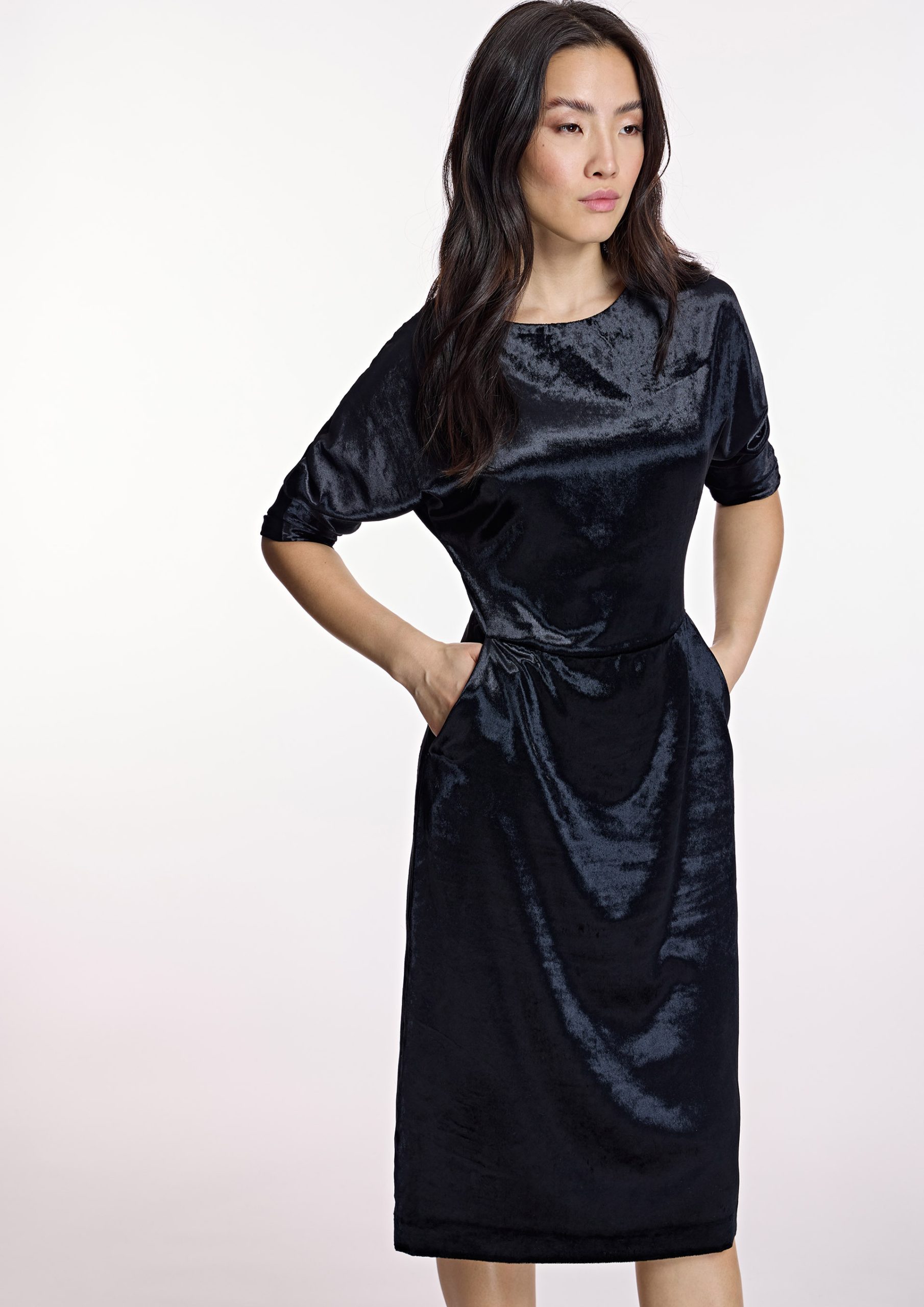 Vestido terciopelo Alba Conde negro