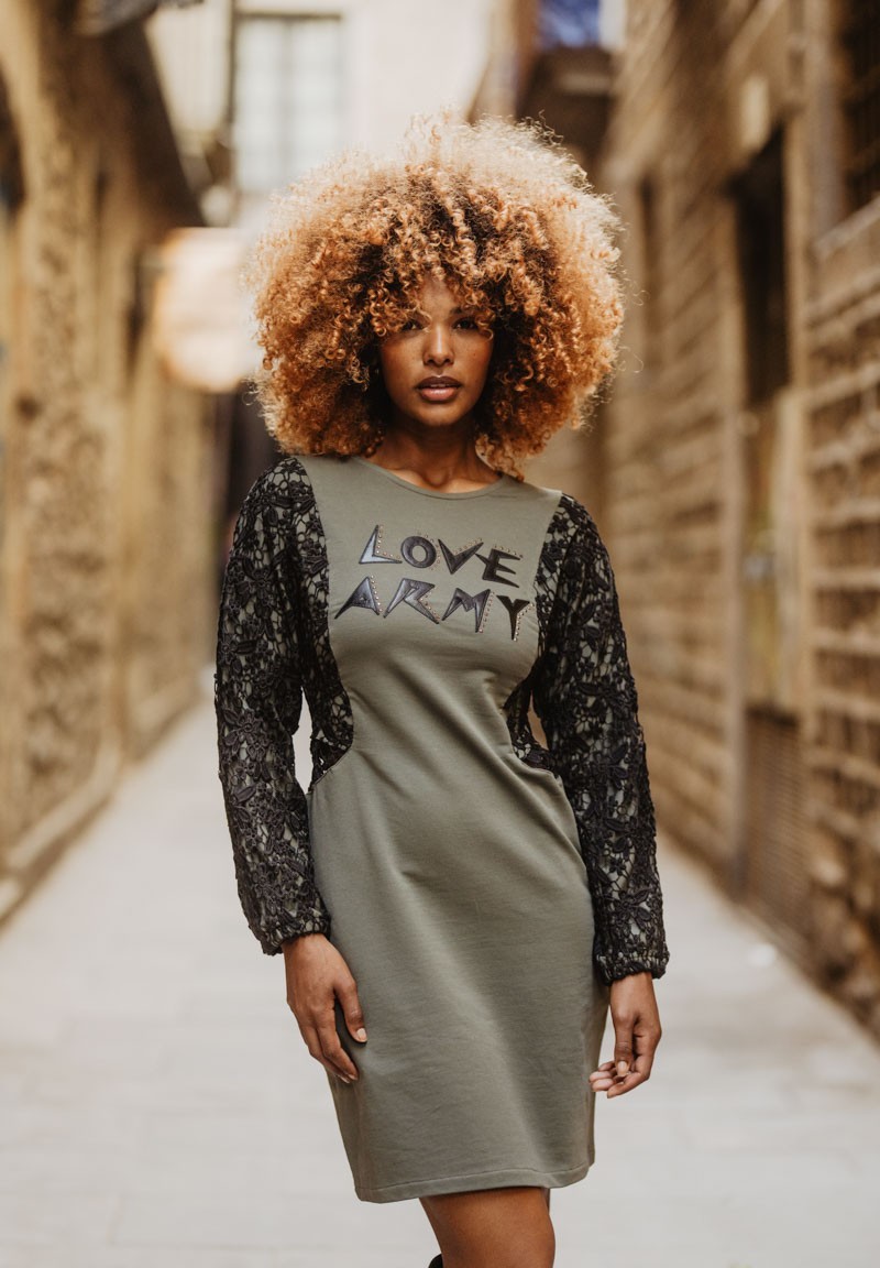 Vestido Love Army verde