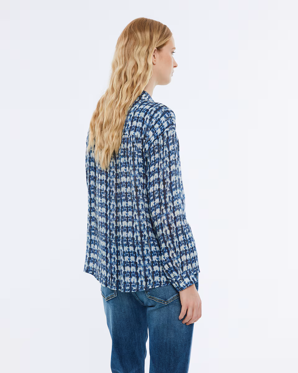 Camisa estampada Andam azul - Imagen 3