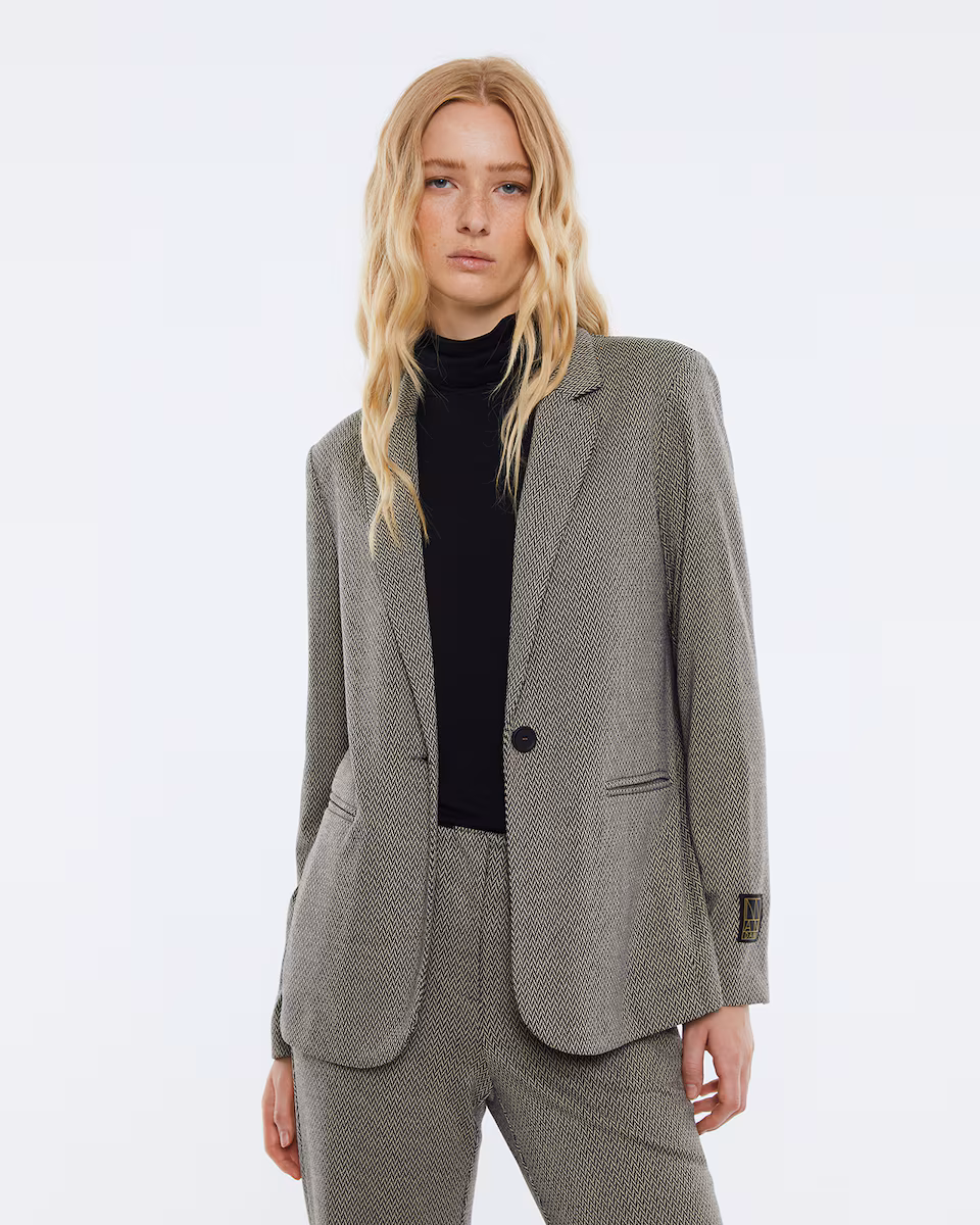 Blazer estampada Andam piedra