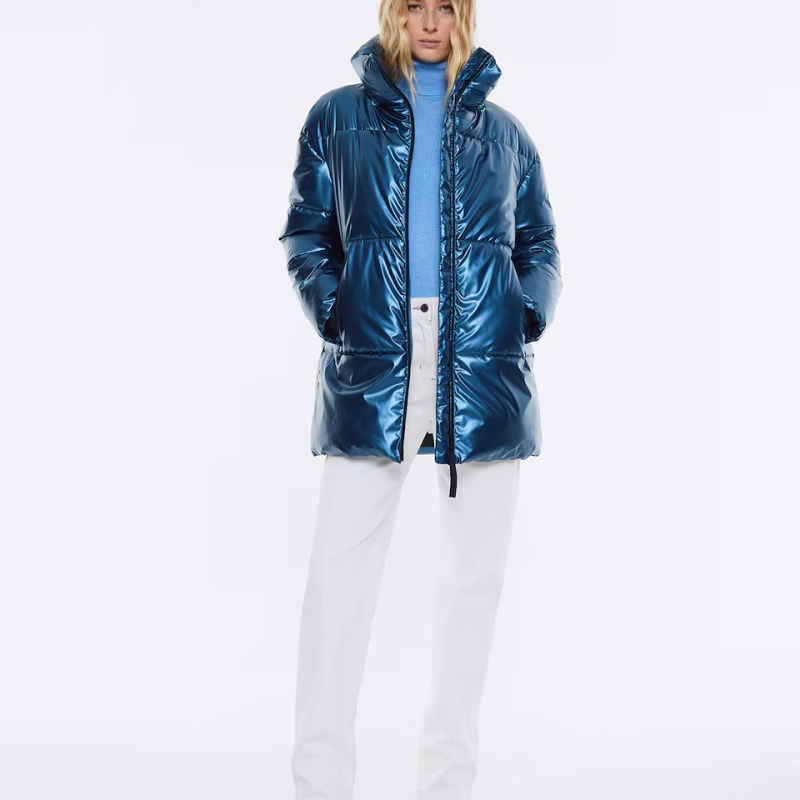 Parka metalizada Andam azul
