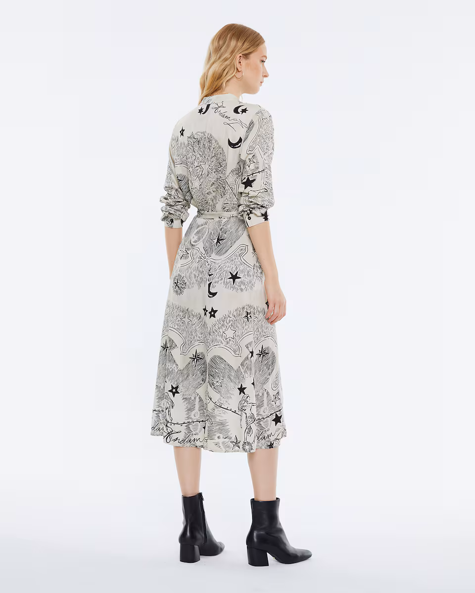 Vestido midi Andam estampado - Imagen 3