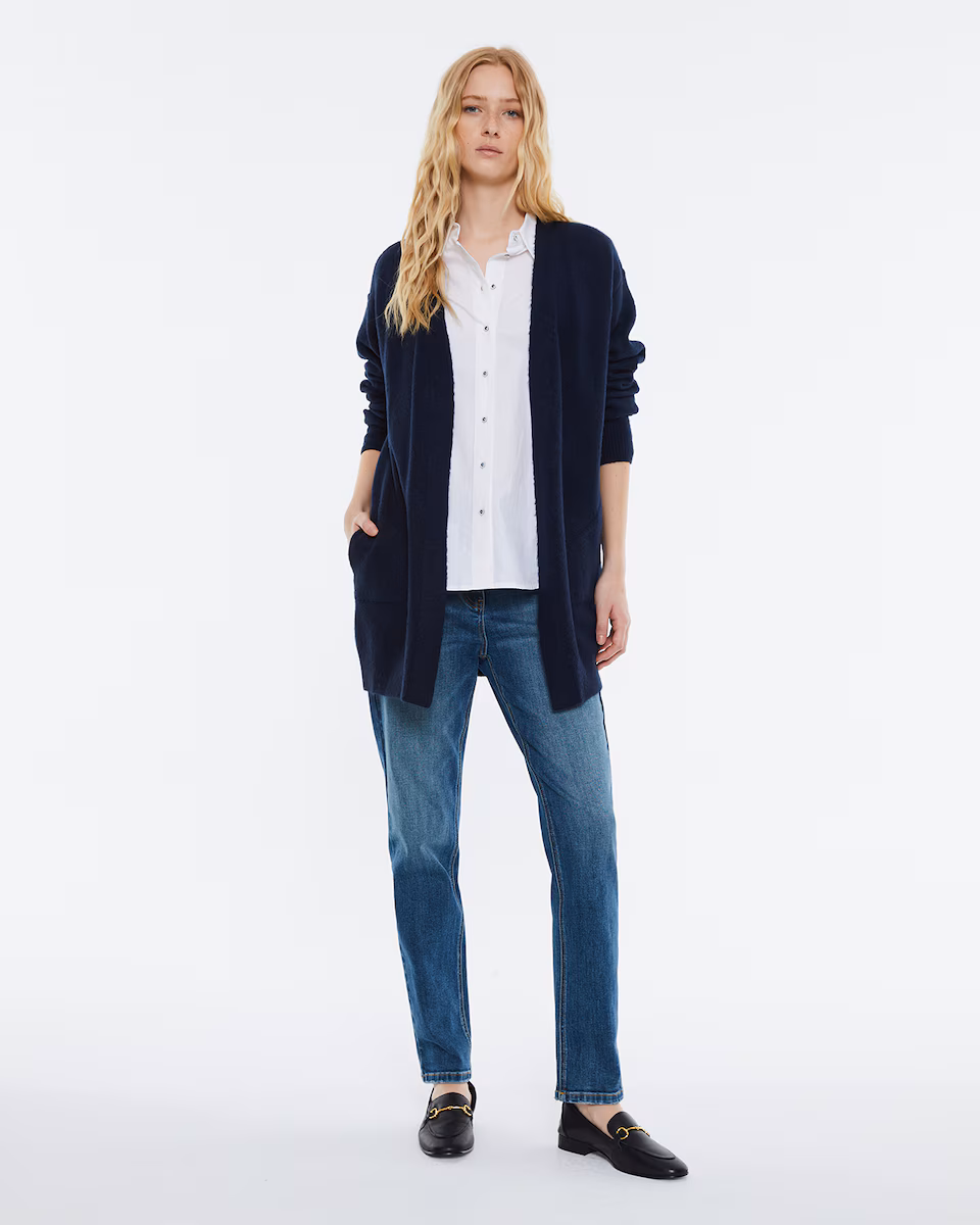 Cárdigan liso Andam marino