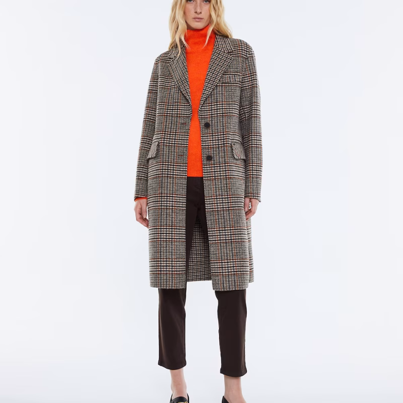 Abrigo estampado Andam cuadros