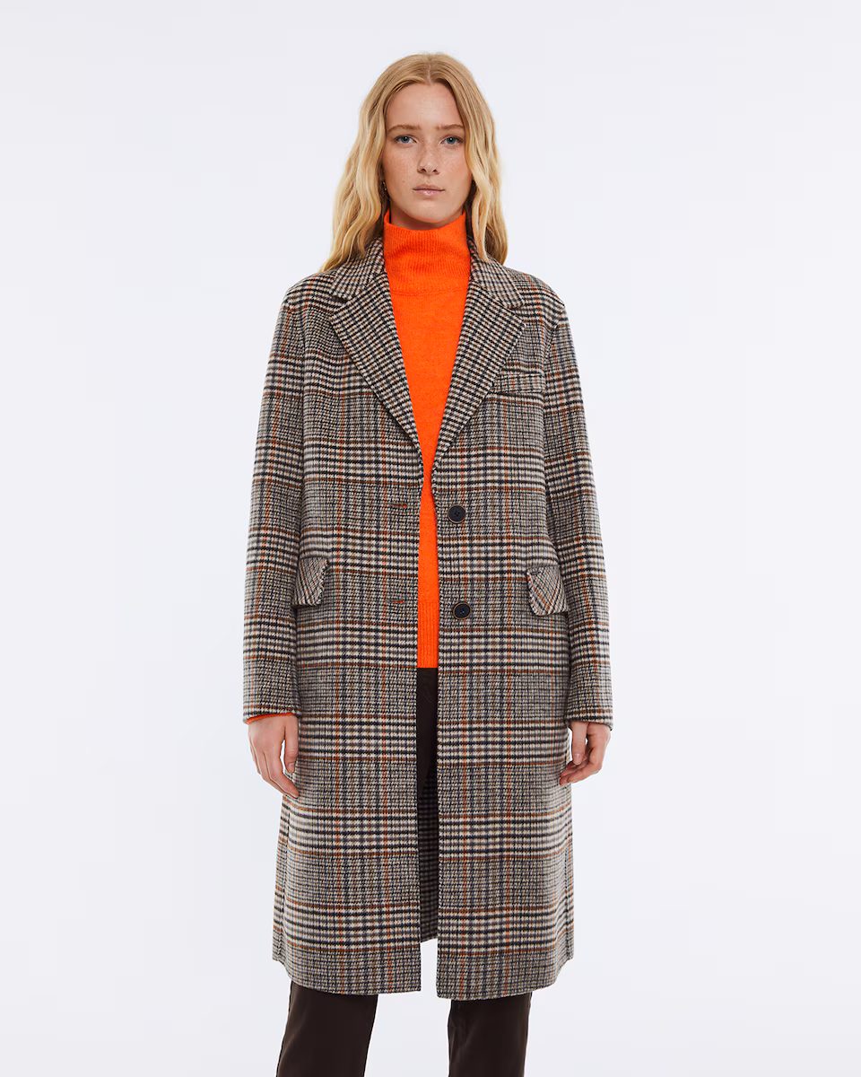 Abrigo estampado Andam cuadros - Imagen 2