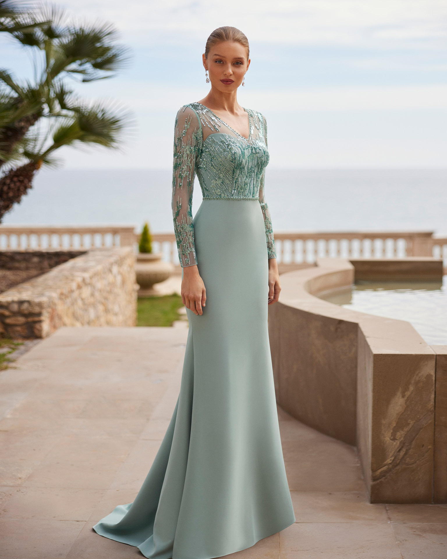 Vestido largo Couture Club 9G42