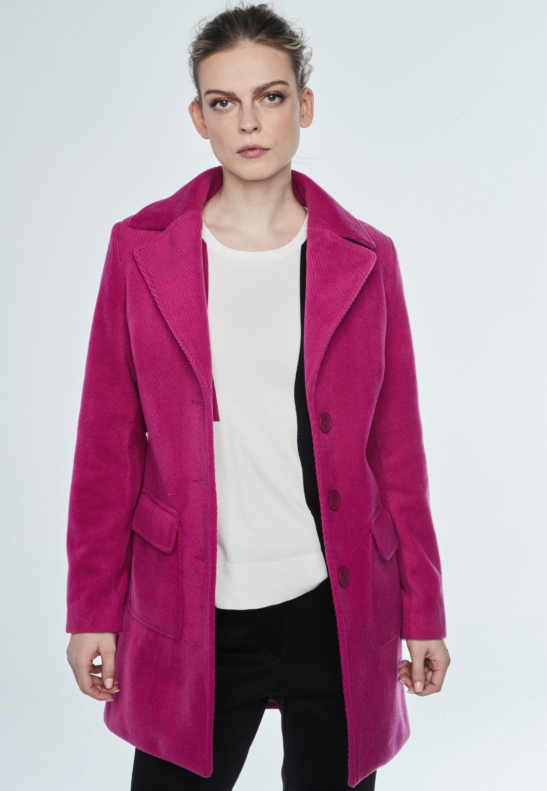 Chaquetón bolsillos buganvilla