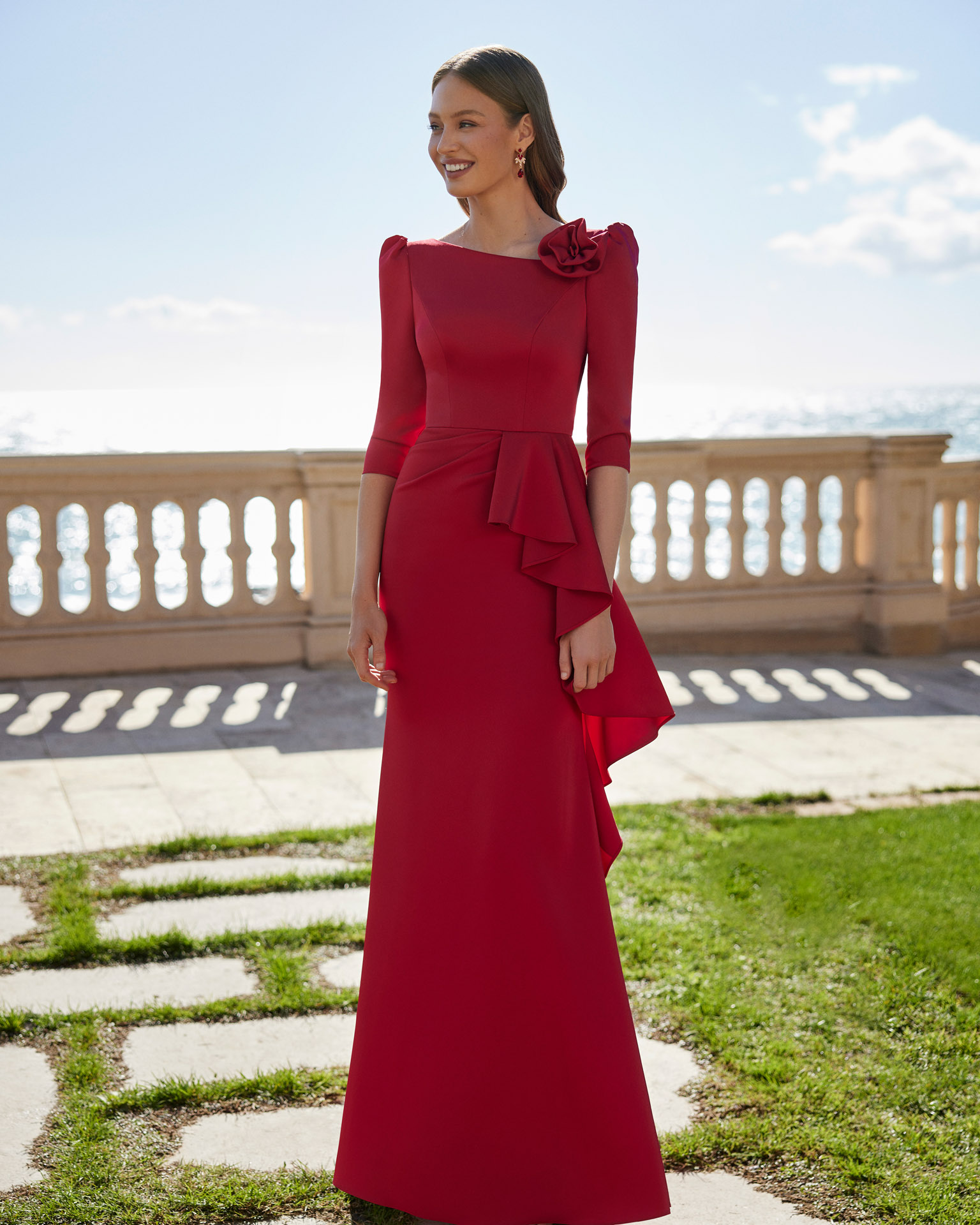 Vestido largo Couture Club rojo