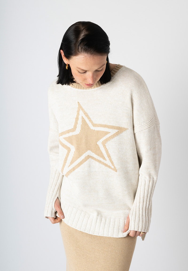 Jersey punto Rock Star Animosa beige