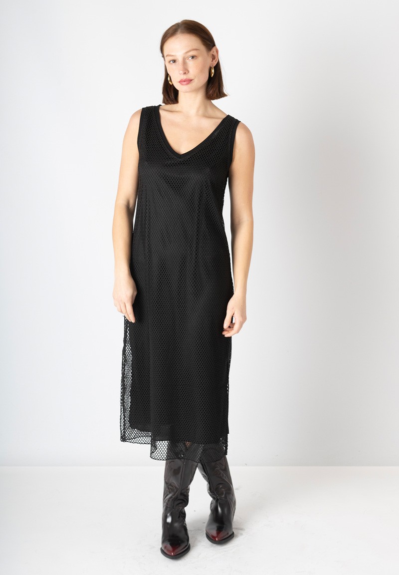 Vestido Rejilla Animosa negro