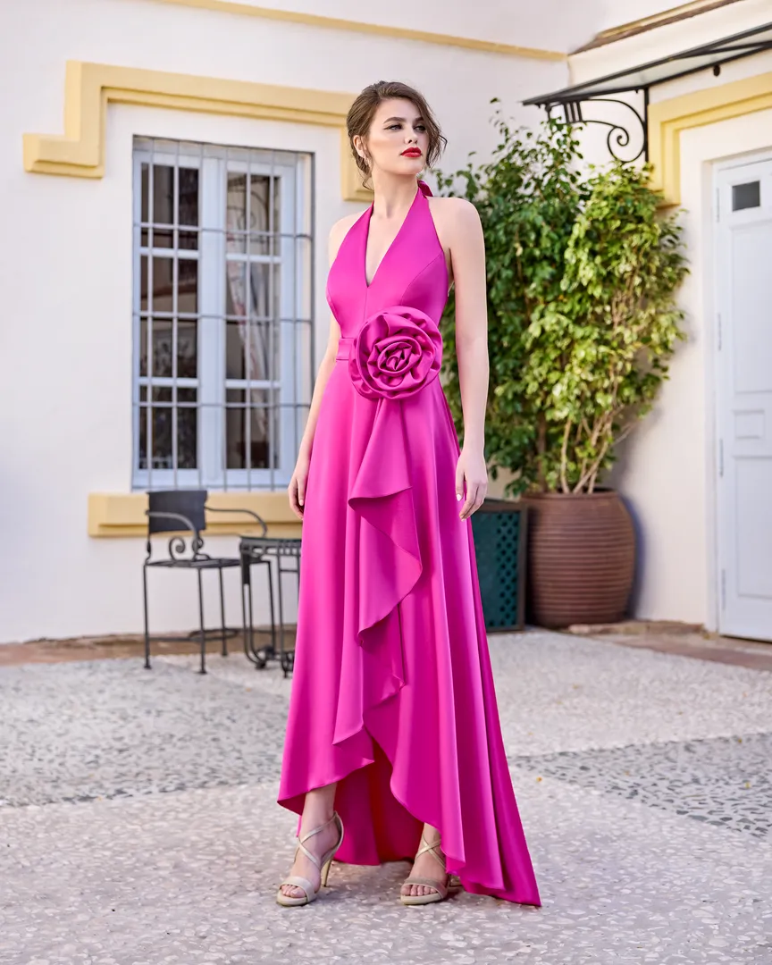 Vestido largo Sonia Peña 1250082 fucsia