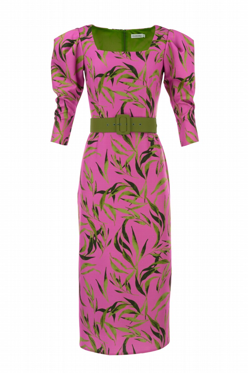 Vestido midi Olimara rosa