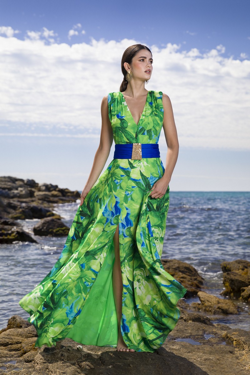 Vestido largo Olimara estampado