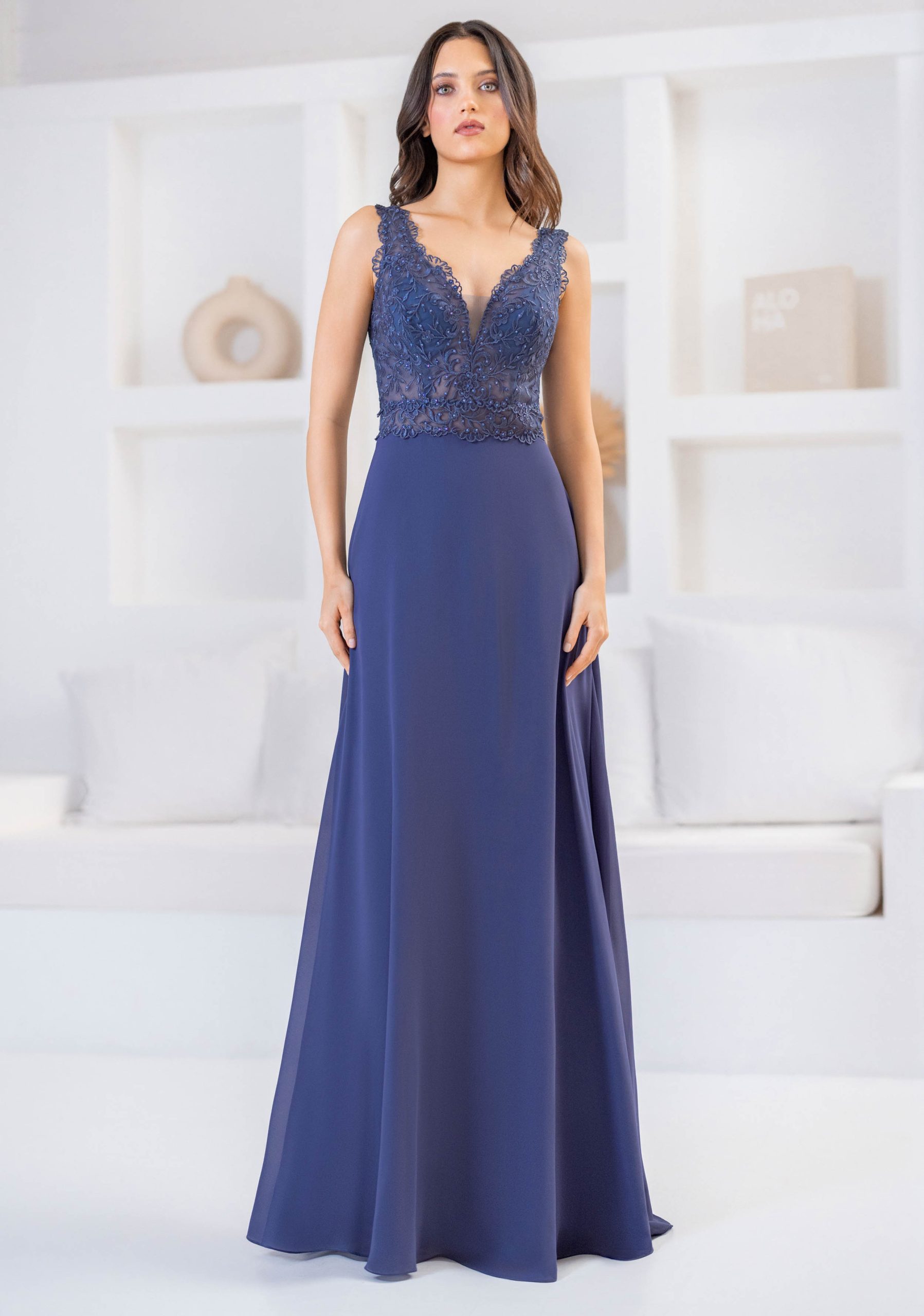 Vestido largo Christian Koehlert azul