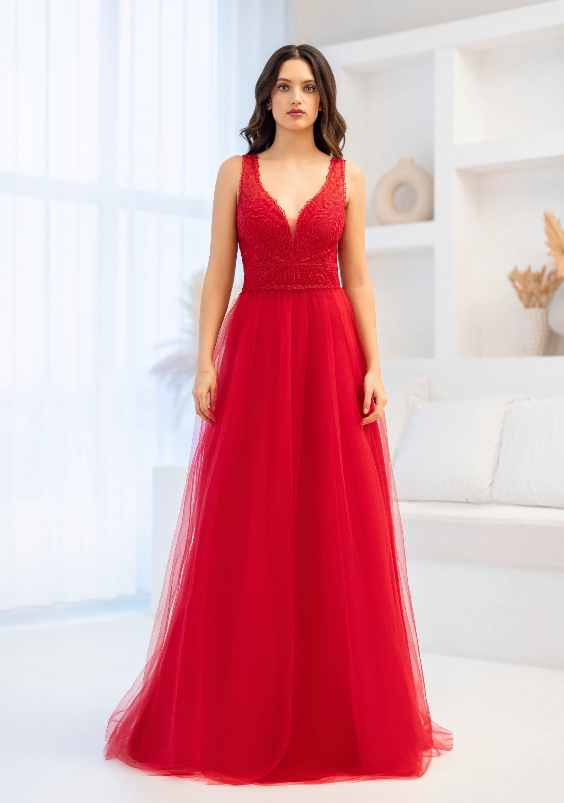 Vestido largo Christian Kohlert rojo