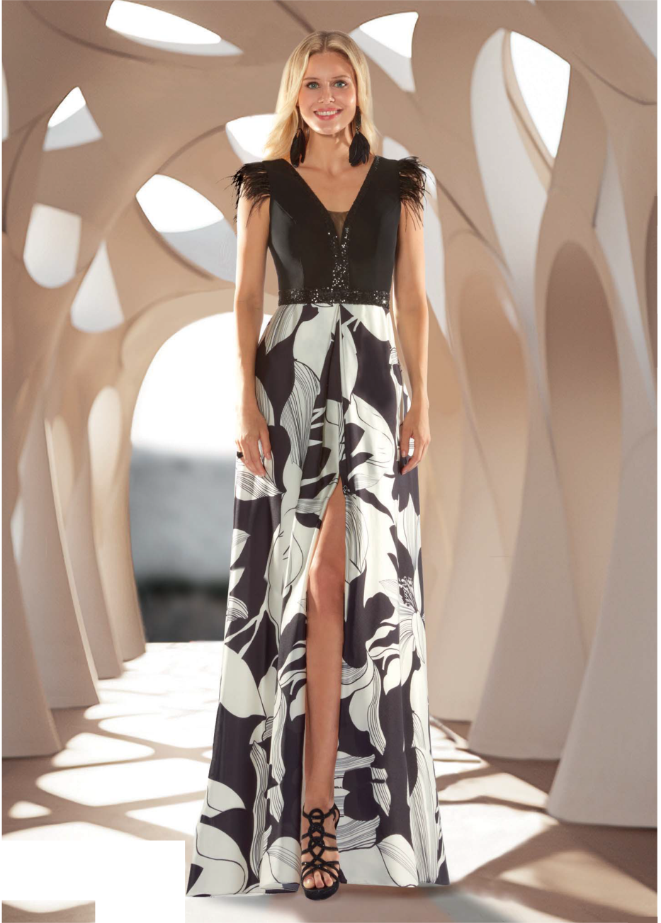 Vestido largo Nati Jiménez 702 estampado