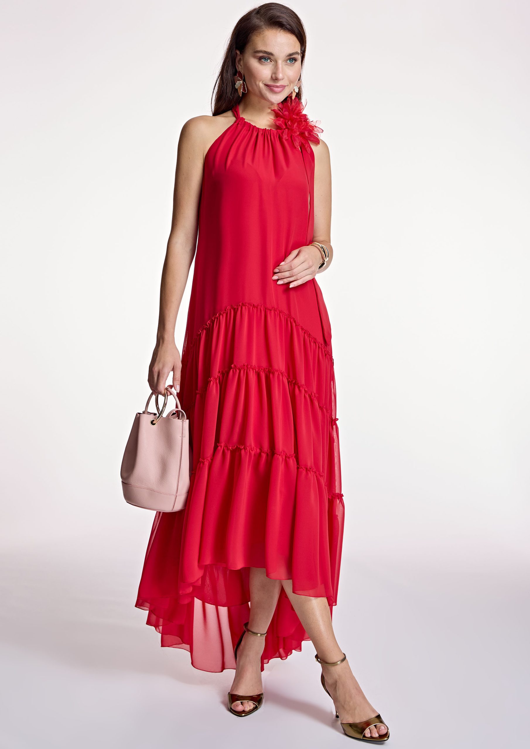 Vestido midi Alba Conde Rojo