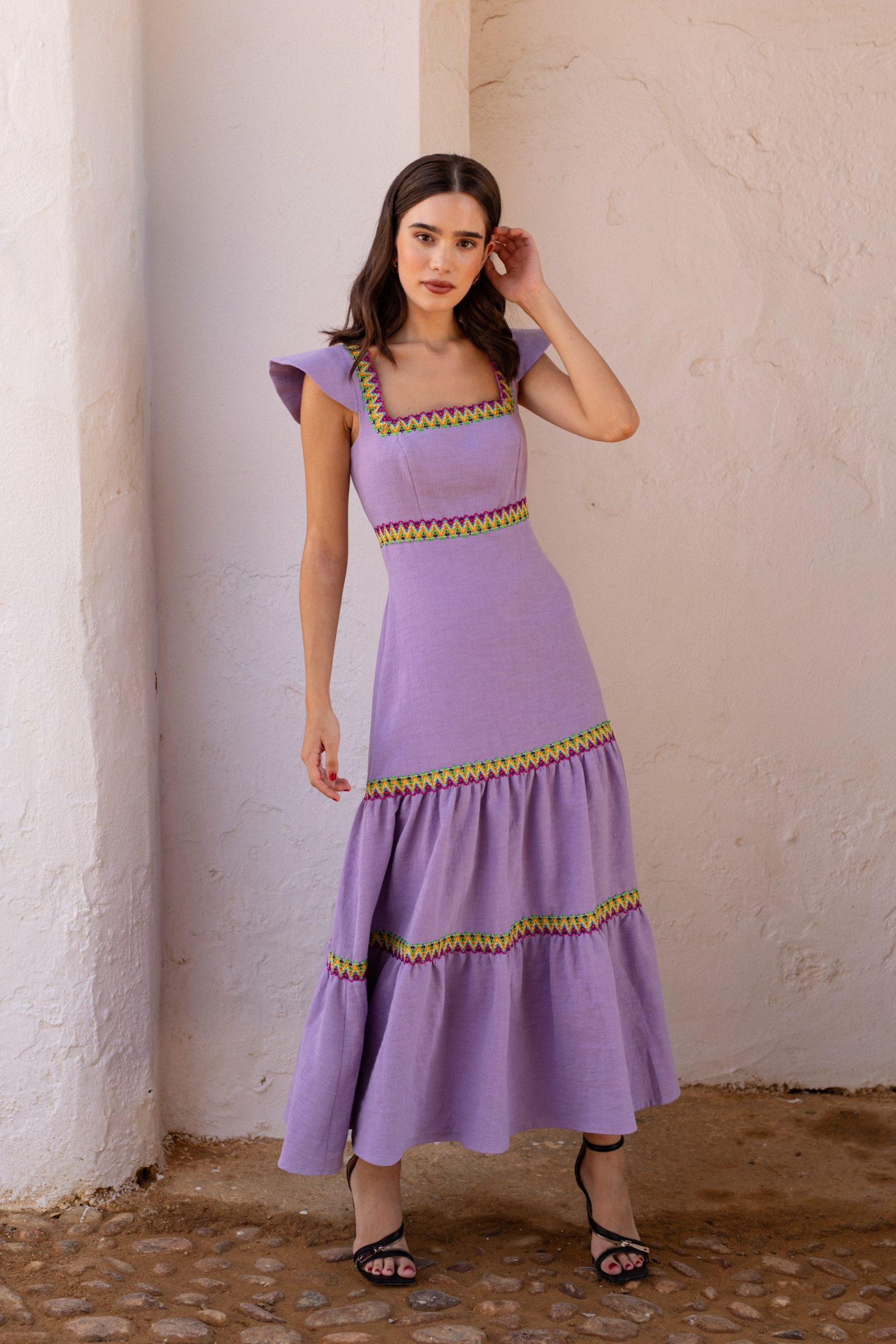 Vestido Ginevra Meryfor malva