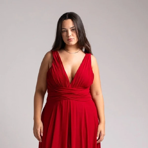 Vestido largo rojo