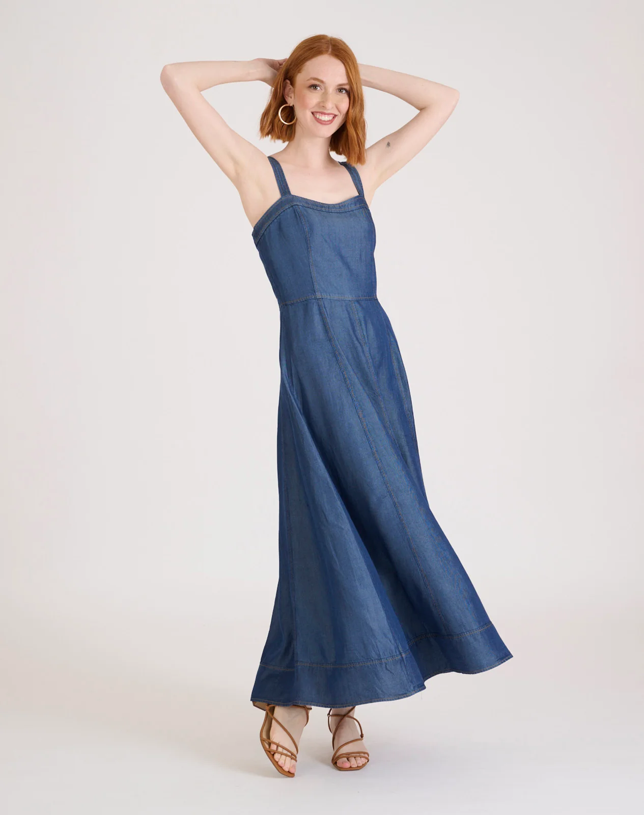 Vestido escote corazón NafNaf denim