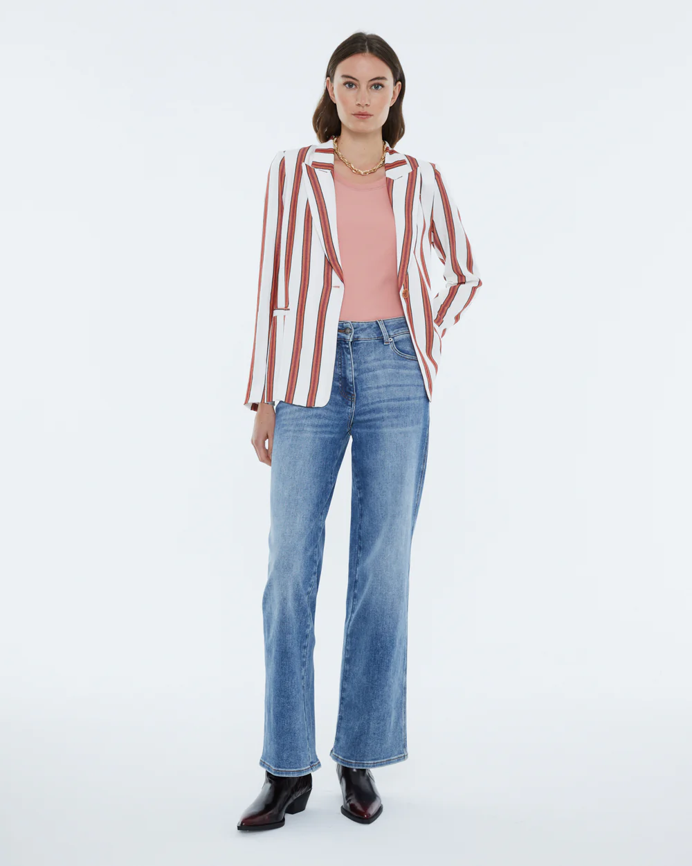 Blazer estampado Andam rayas