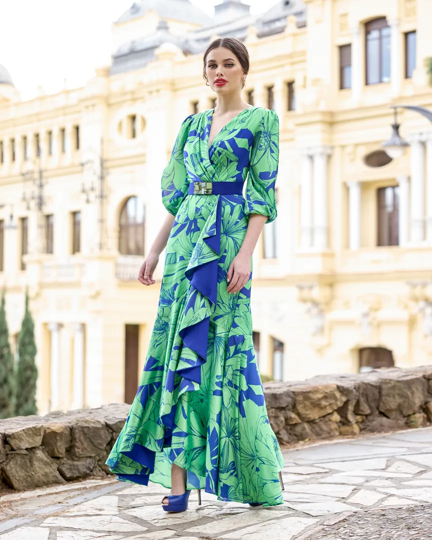 Vestido largo Sonia Peña estampado