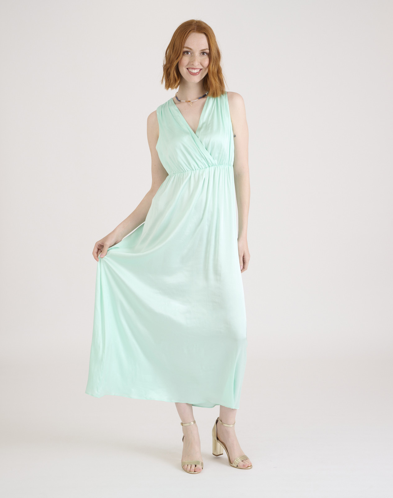 Vestido Solei NafNaf verde menta