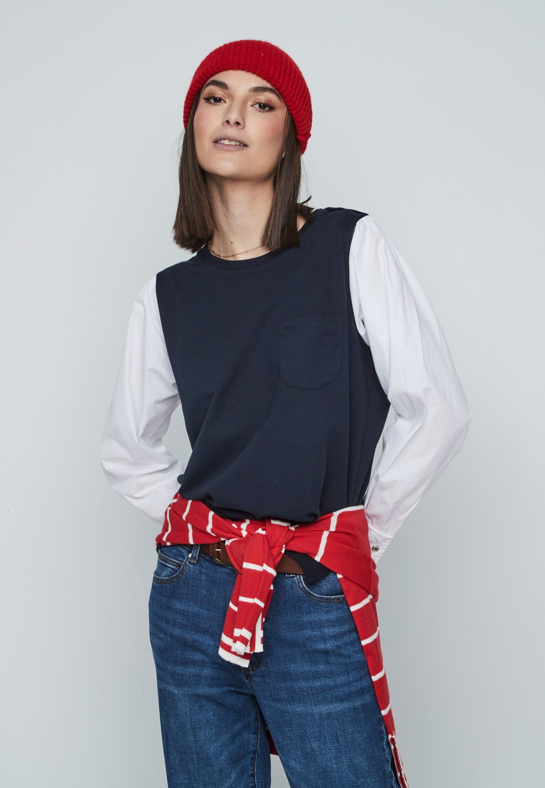 Sudadera combi Dandara marino