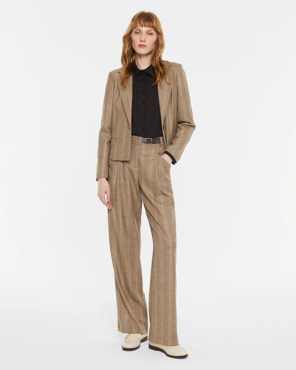 Pantalón ancho Andam marrón