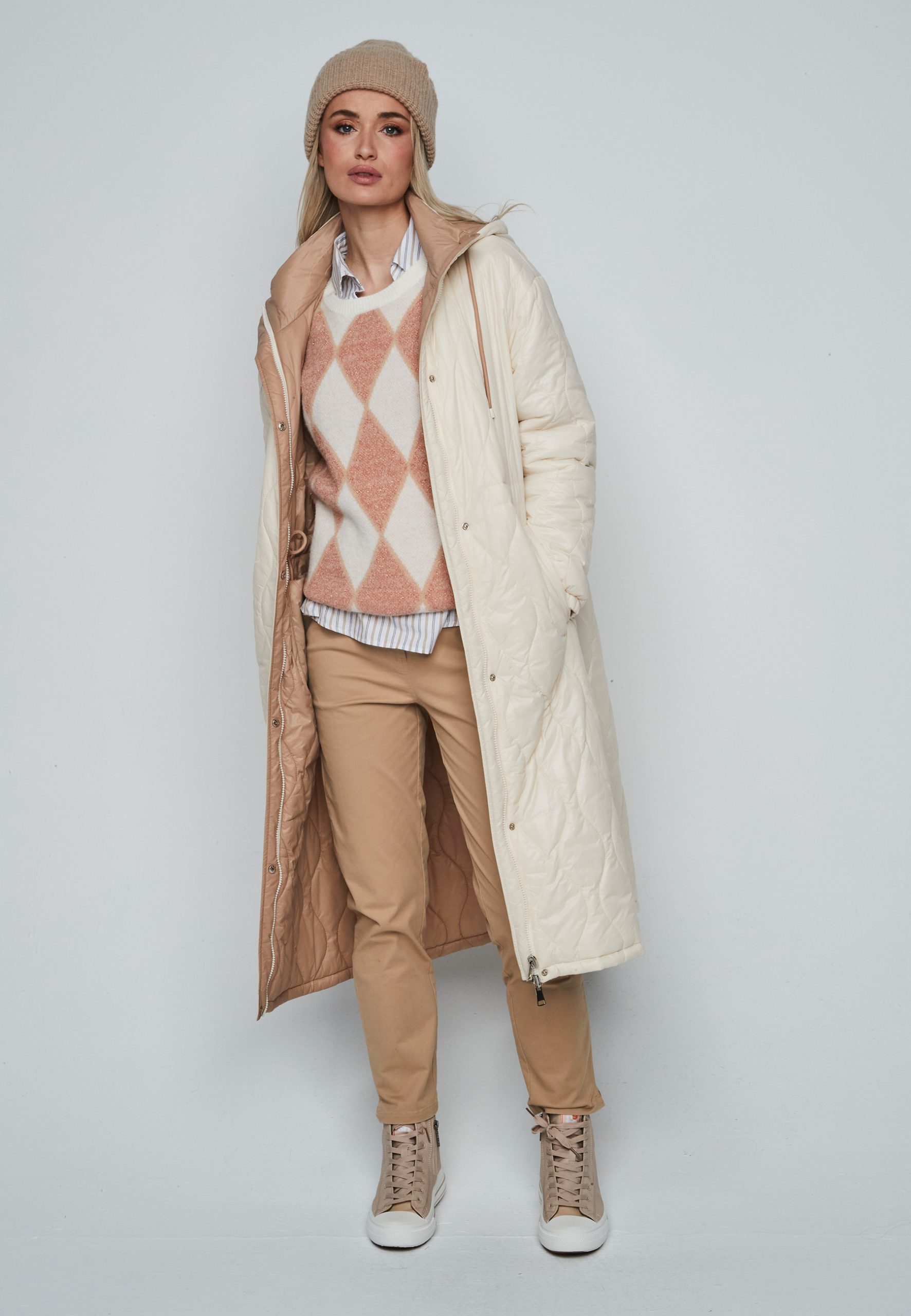 Parka acolchada Dandara crudo