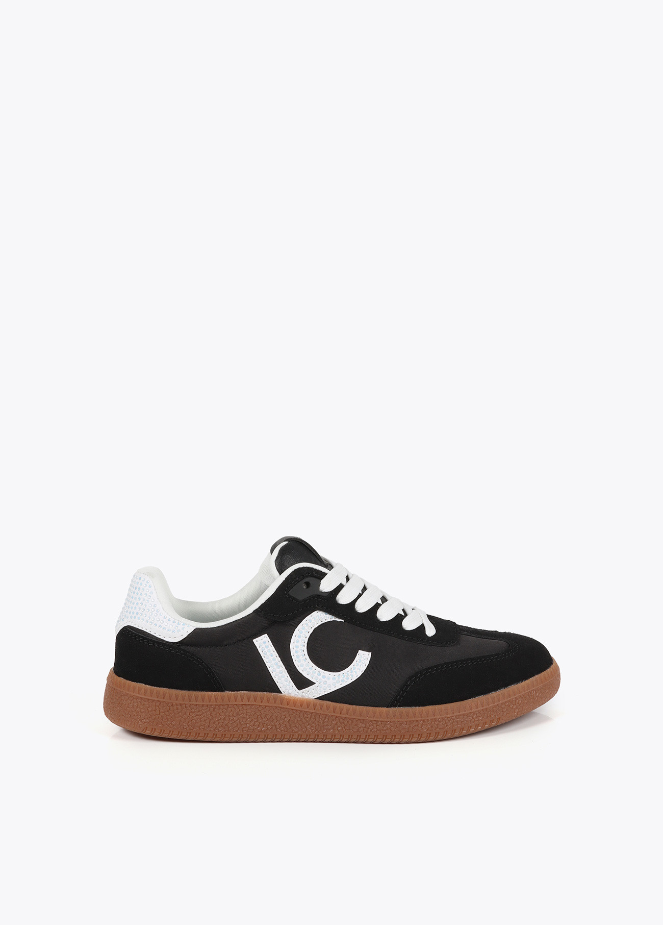 Deportiva Nylon con Strass Lola Casademunt negro