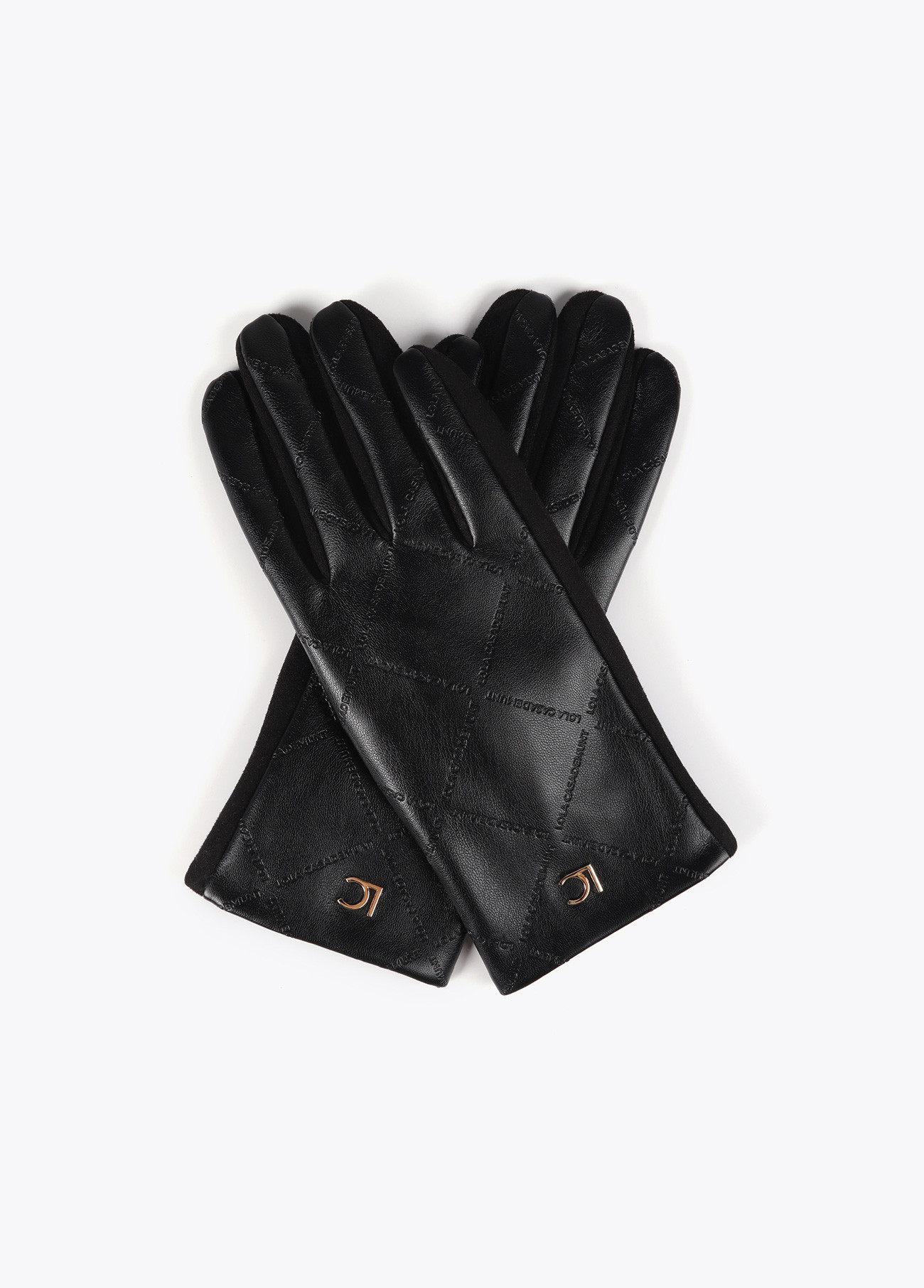 Guantes Logo Cruzado Lola Casademunt negro