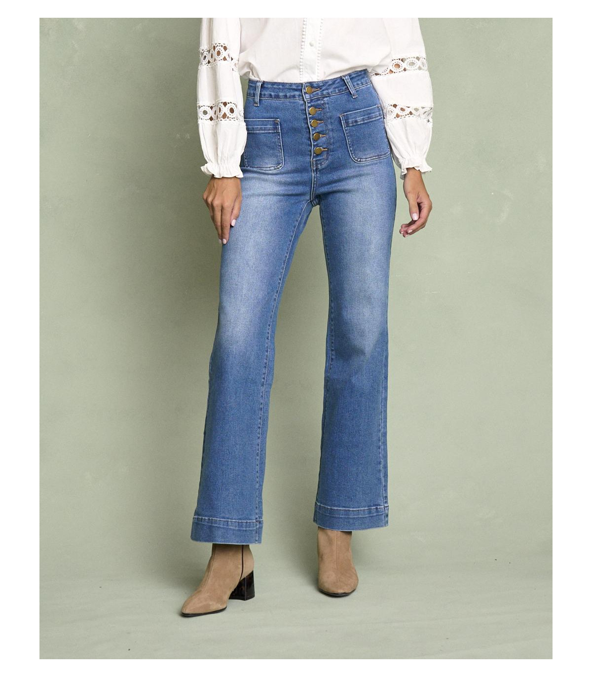 Pantalón Denim Paule Polin et moi azul